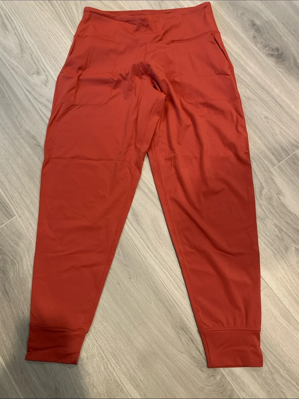 Women's High-Waist Rust Track Pants